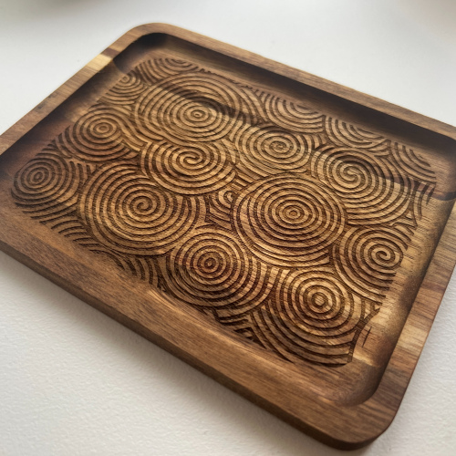 Plateau rectangle spirales