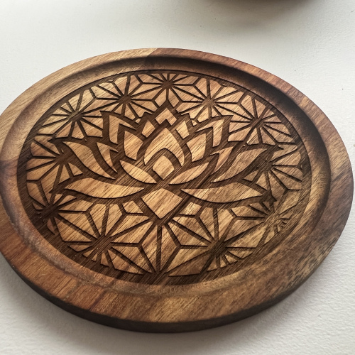 Plateau rond fleur de lotus