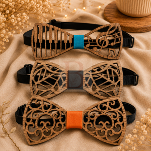 Nœud papillon en bois personnalisable